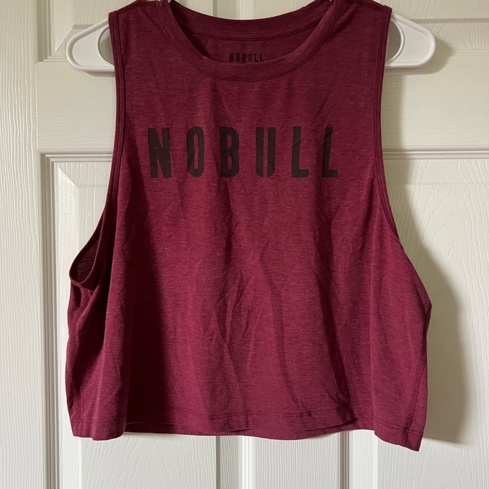 NOBULL Burgundy and Black Boxy Muscle Tee